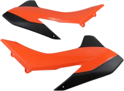 Acerbis Left Right Radiator Shrouds Orange Black OE 16