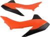 Acerbis Left Right Radiator Shrouds Orange Black OE 16