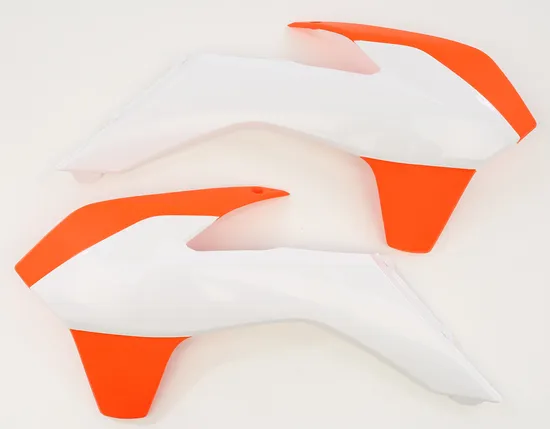 Acerbis Left Right Radiator Shrouds Orange White
