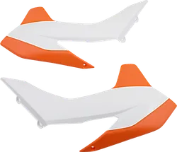 Acerbis Left Right Radiator Shrouds Orange White