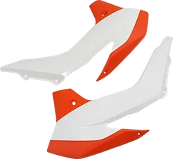 Acerbis Left Right Radiator Shrouds Orange White