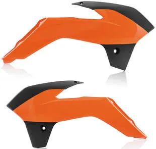 Acerbis Left Right Radiator Shrouds Orange Black