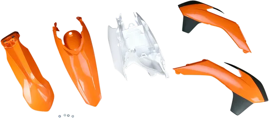 Acerbis Plastic Fender Body Kit Orange White Black