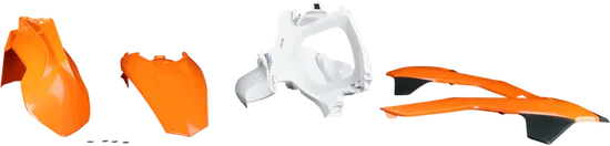 Acerbis Plastic Fender Body Kit Orange White Black
