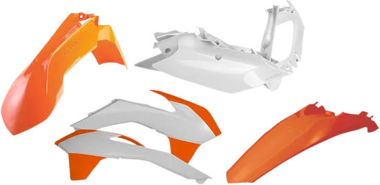 Acerbis Plastic Fender Body Kit Orange White