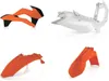 Acerbis Plastic Fender Body Kit Orange Front White Rear Black