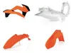 Acerbis Plastic Fender Body Kit Orange Front White Rear Black