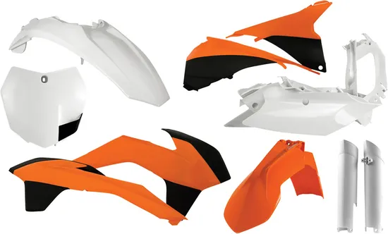 Acerbis Complete Plastic Fender Body Kit OE Orange/Black/White
