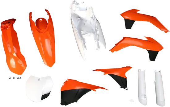Acerbis Complete Plastic Fender Body Kit OE Orange/Black/White
