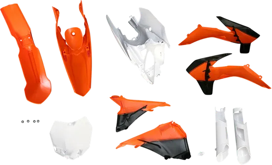 Acerbis Complete Plastic Fender Body Kit OE Orange/Black/White