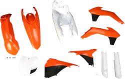 Acerbis Complete Plastic Fender Body Kit OE Orange/Black/White