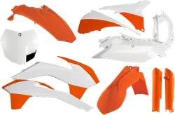 Acerbis Complete Plastic Fender Body Kit Orange/White