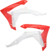 Acerbis Left Right Radiator Shrouds Red White