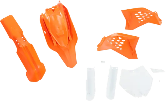 Acerbis Complete Plastic Fender Body Kit OE Orange/White/Black