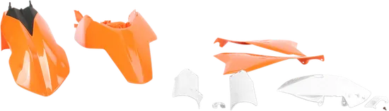 Acerbis Complete Plastic Fender Body Kit OE Orange/White/Black