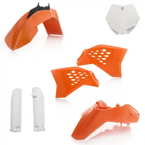 Acerbis Complete Plastic Fender Body Kit OE Orange/White/Black