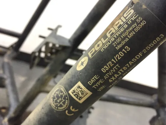 Frame Chassis CLN Ready To Go 2013 Polaris RZR XP 900 EFI 2483 x