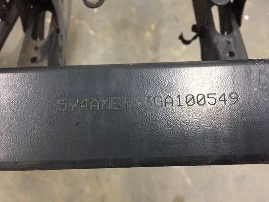 Frame Chassis 2016 Yamaha Wolverine YXE 700 4x4 FI 2514A