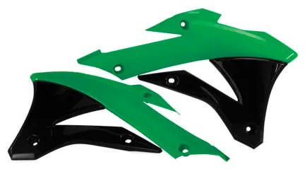 Acerbis Left Right Radiator Shrouds Green Black