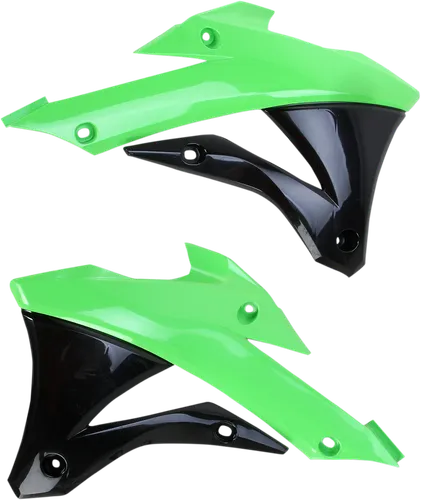 Acerbis Left Right Radiator Shrouds Green Black
