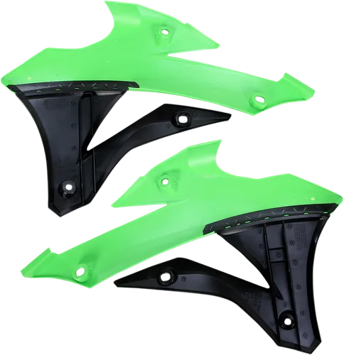 Acerbis Left Right Radiator Shrouds Green Black