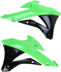 Acerbis Left Right Radiator Shrouds Green Black