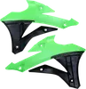 Acerbis Left Right Radiator Shrouds Green Black