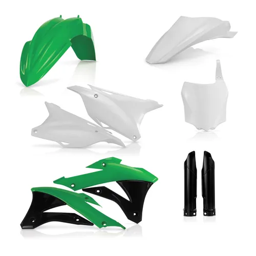 Acerbis Complete Plastic Fender Body Kit OE White/Green/Black 1