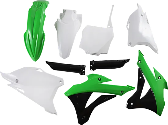Acerbis Complete Plastic Fender Body Kit OE White/Green/Black