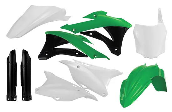 Acerbis Complete Plastic Fender Body Kit OE White/Green/Black