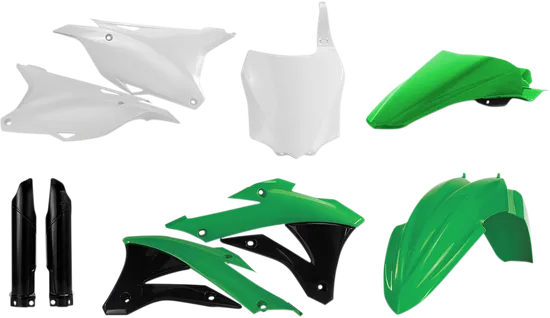 Acerbis Complete Plastic Fender Body Kit Green/Black/White