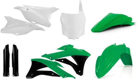 Acerbis Complete Plastic Fender Body Kit Green/Black/White