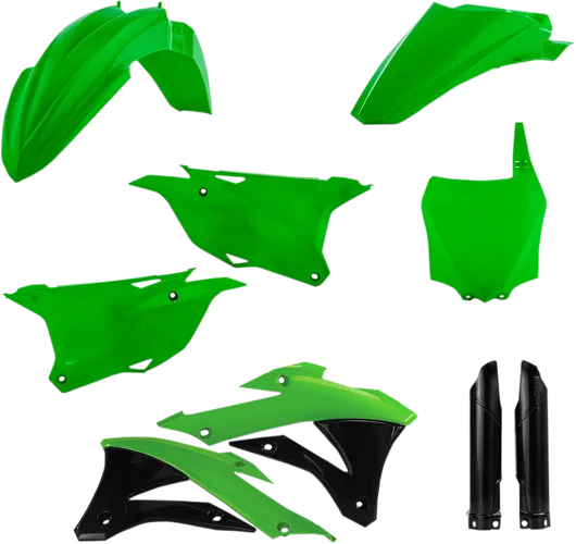 Acerbis Complete Plastic Fender Body Kit OE Green/Black