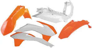 Acerbis Plastic Fender Body Kit Orange White 15 OE