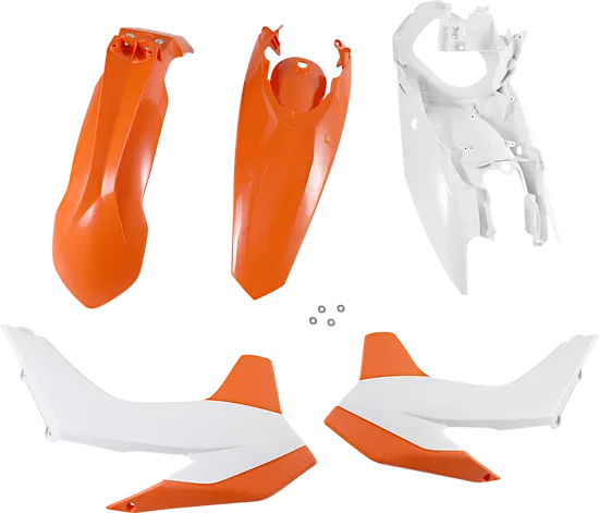 Acerbis Plastic Fender Body Kit Orange White 16 OE