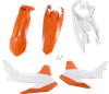 Acerbis Plastic Fender Body Kit Orange White 16 OE