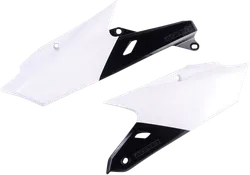 Acerbis Side Panel Number Plates White Black