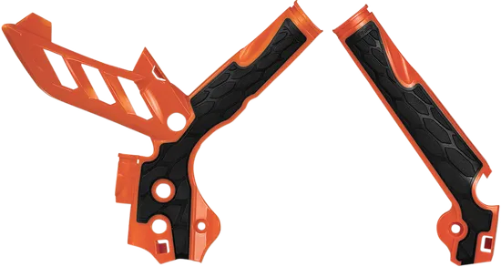 Acerbis X Grip Frame Guards Orange Black