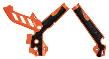 Acerbis X Grip Frame Guards Orange Black