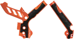 Acerbis X Grip Frame Guards Orange Black