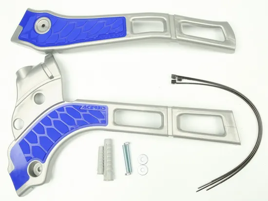 ACERBIS X Grip Frame Guards Silver Blue