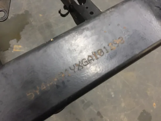 Frame Chassis EZ REG 2016 Yamaha Wolverine R-Spec YXE 700 4x4 FI EPS 2534A PARTS