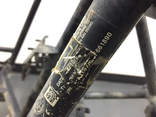 Frame Chassis CLN Ready To Go 2012 Polaris RZR XP 900 EFI 2523 x