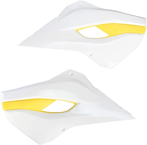 Acerbis Left Right Radiator Shrouds White Yellow