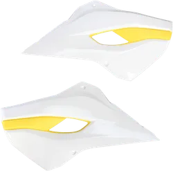 Acerbis Left Right Radiator Shrouds White Yellow
