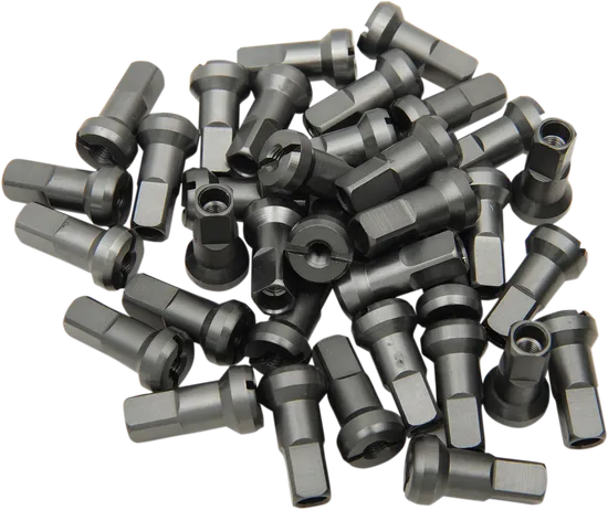 Moose Titanium Gray MX1 Aluminum 8 Gauge Nipple Set For Dirt Bike