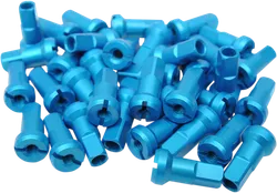 Moose Lake Blue MX1 Aluminum 8 Gauge Nipple Set For Dirt Bike