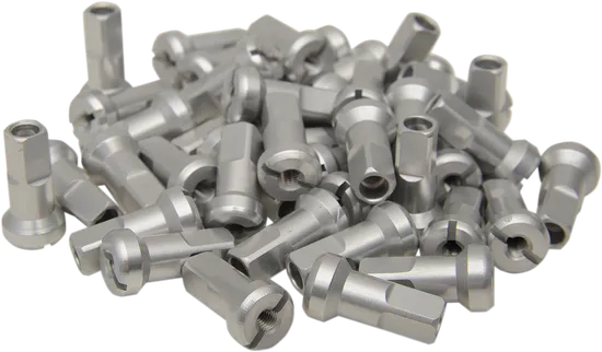 Moose Silver MX1 Aluminum 9 Gauge Nipple Set For Dirt Bike