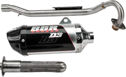 BBR D3 Full Exhaust Muffler Pipe System Stainless Carbon End Cap