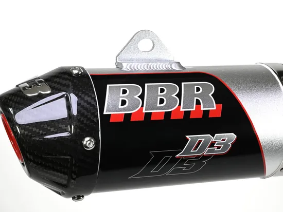 BBR D3 Full Exhaust Muffler Pipe System Stainless Carbon End Cap